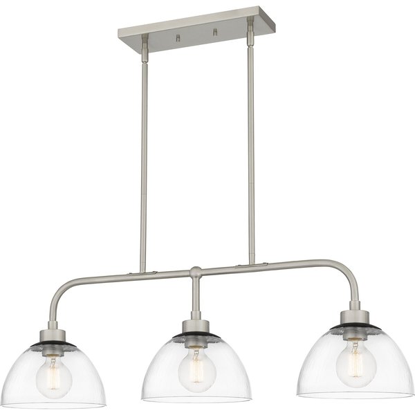 Quoizel Halsey 3-Light Brushed Nickel Island Light HLY336BN